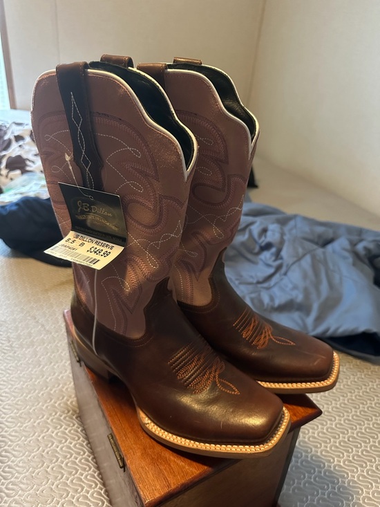 J.B. Dillon Shoes - J.B. Dillon Brown and Tan Western Heeled Boots